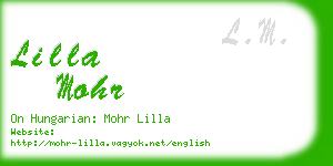 lilla mohr business card